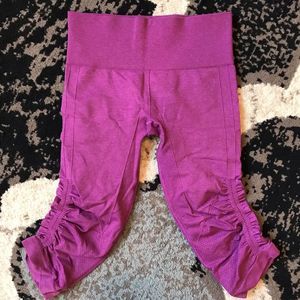 Lululemon In the Flow Crop Purple Pink 4 EUC